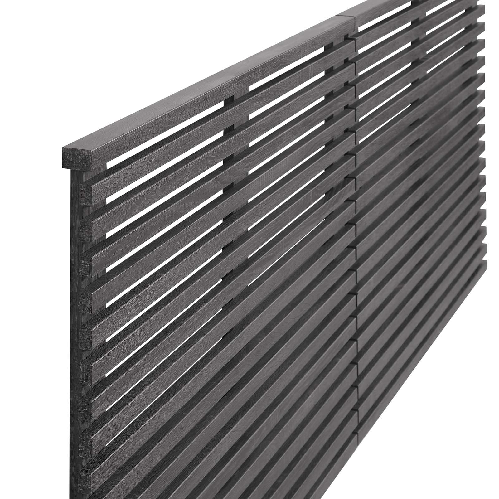 Modway Render Mid-Century Modern Wall-Mount Headboard in Charcoal, King (U.S. Standard)