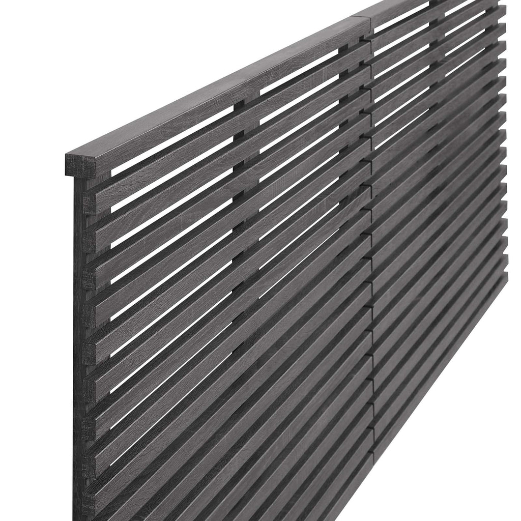 Modway Render Mid-Century Modern Wall-Mount Headboard in Charcoal, King (U.S. Standard)