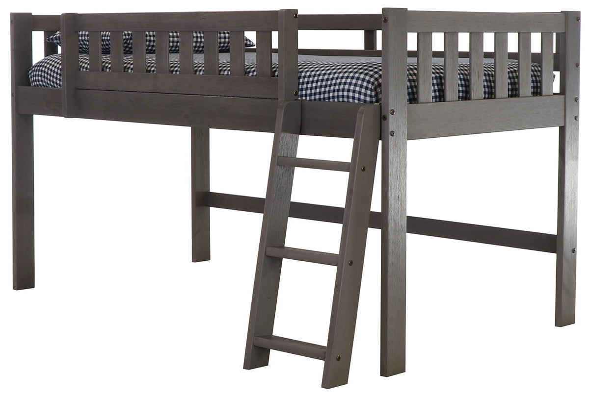 American Furniture Classics OS Home and Office Model 832041AB-22 Charcoal Gray Twin Low Loft Bed