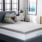 Lucid 3 Inch Mattress Topper King – Memory Foam – Bamboo Charcoal Infusion – Cooling Ventilation – Hypoallergenic – Certipur Certified Foam