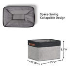 Dullemelo Fabric Baskets For Storage, Rectangular Fabric Storage Bins Collapsible, Perfect For Shelves, Closets, Nursery, Empty