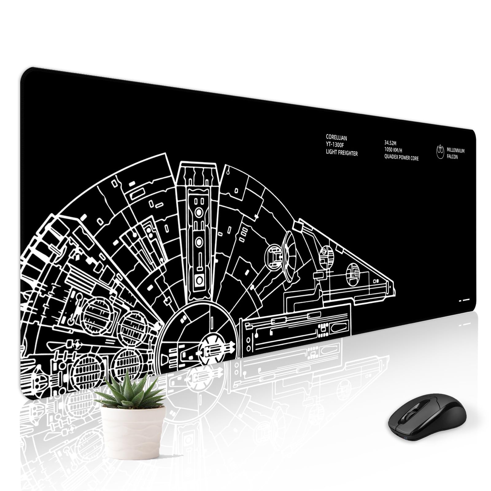 Stanoha Mousepad Desk Mat Gaming Large Keyboard Cute Office Desktop Computer Laptop Black Xxl Long Giant Big Cool Modern Design