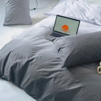 Karever Gradient Gray Comforter Set Ombre White Gray Bedding Set Queen Women Aesthetic Comforter 3 Pcs Gray Color Bed Comforter