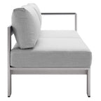 Modway Eei-4222-Slv-Gry Shore Sunbrella Patio Right-Arm In Silver Gray