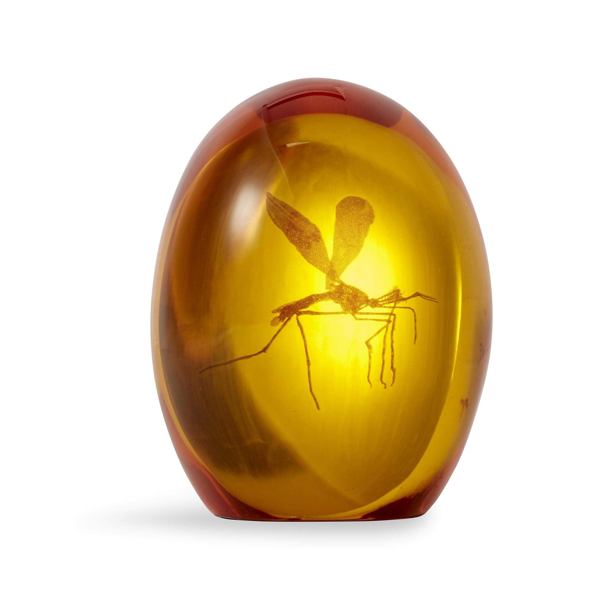 Jurassic Park Mosquito In Amber Resin Prop Replica | Official Jurassic Park Collectible Paper Weight | Measures 3 Inches Tall