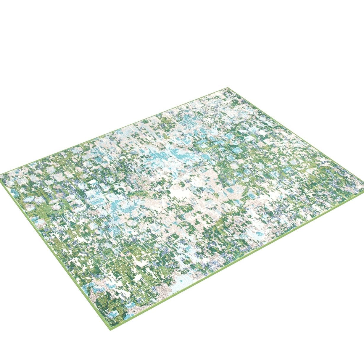 Safavieh Madison Collection Area Rug - 8' X 10', Green & Turquoise, Boho Abstract Distressed Design, Non-Shedding & Easy Care, I