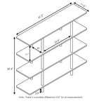 Furinno Turn-N-Tube 4-Tier Wide Display Shelf, French Oak Grey/Black