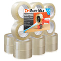 Sure-Max Premium Carton Packing Tape 2.0 Mil 330 Feet (110 Yards) - Clear - 18 Rolls