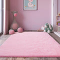 Shag Area Rug for Bedroom 4x6,Pink Fluffy Area Rugs for Living Room,Soft Fuzzy Rug Non-Shedding Indoor Plush Carpet for Kids Bed