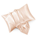 Hommxjf Champagne Satin Pillowcase Standard Set Of 2 With Envelope Closure