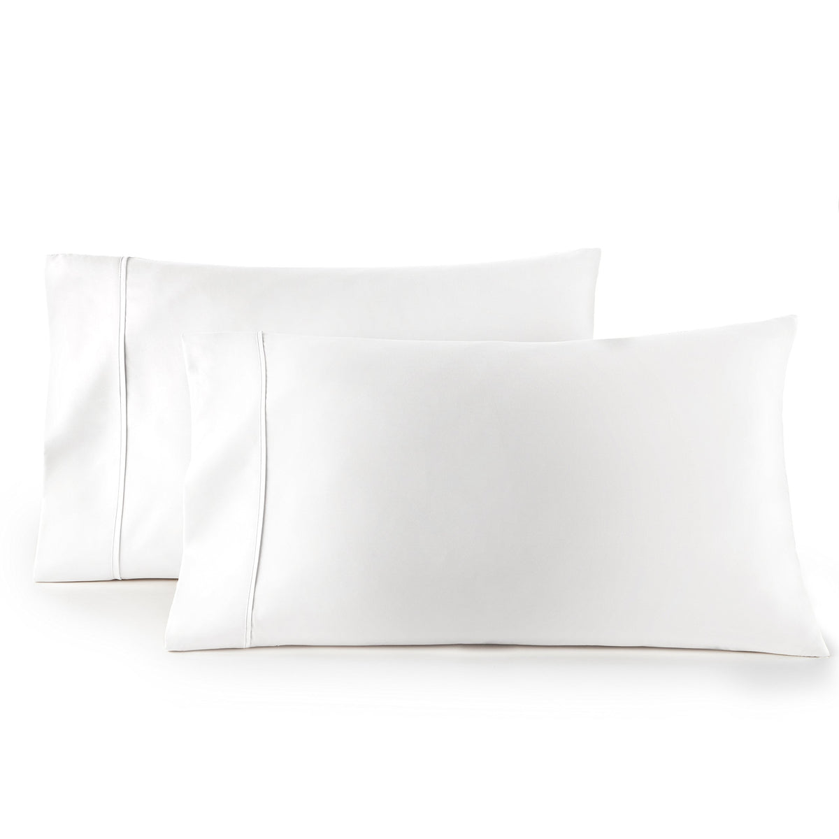 Hc Collection King Pillow Cases Set Of 2- Microfiber, Extra Soft Pillowcases - Easy Care & Machine Washable - White