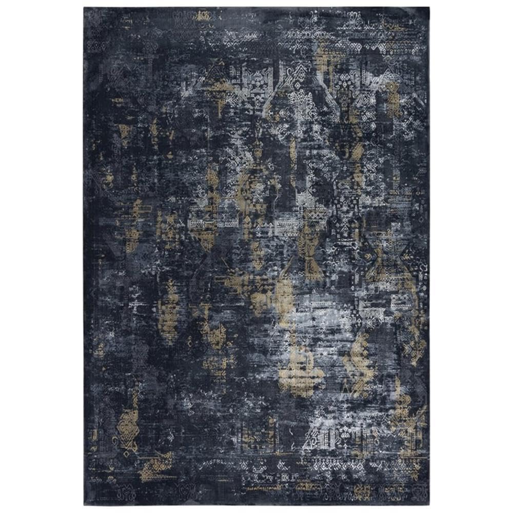 Alora Decor Spring 5'3" X 7'6" Gray/Black/Blue/Black/Gray Power-Loomed Area Rug