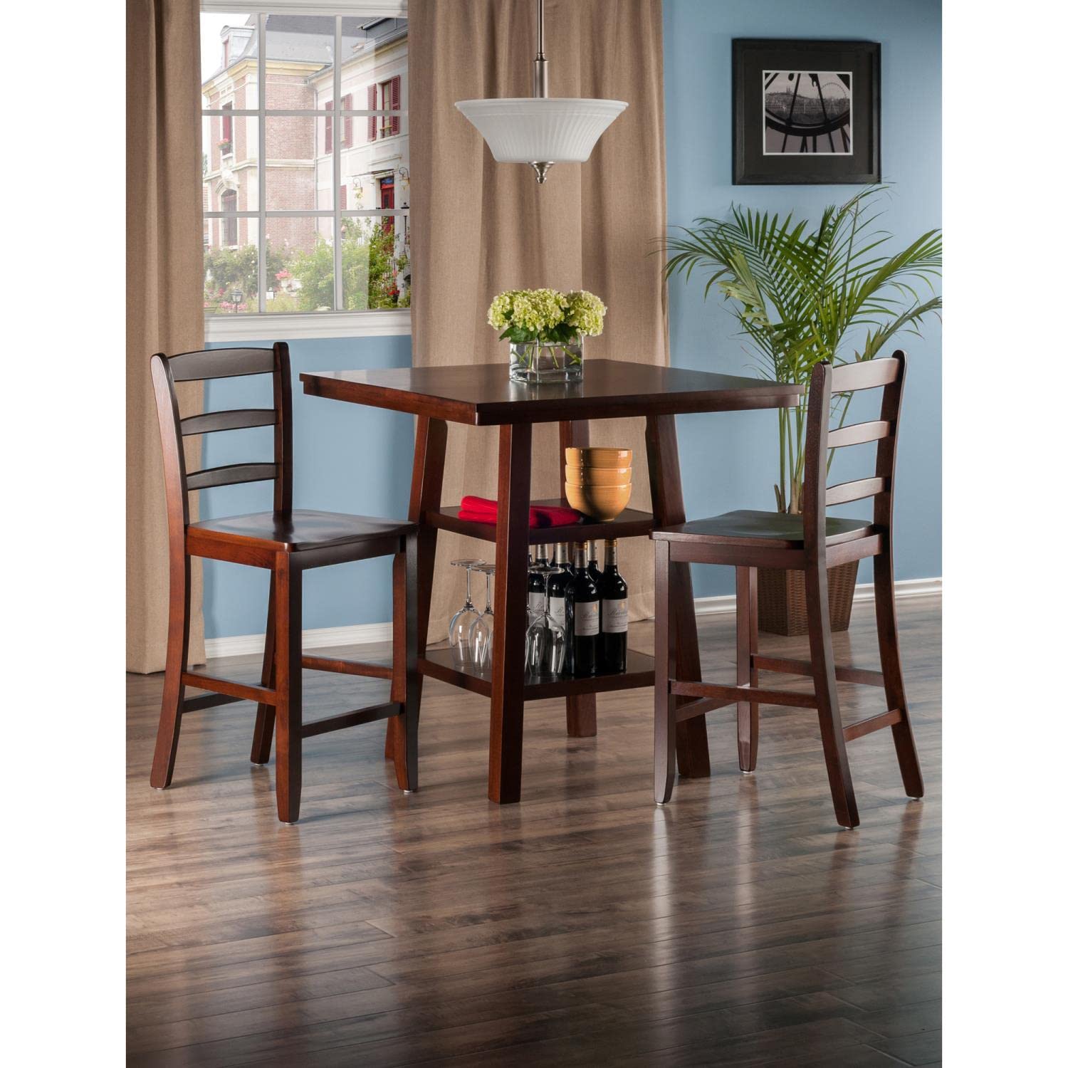 Winsome Orlando Dining, Ladder Back, Walnut