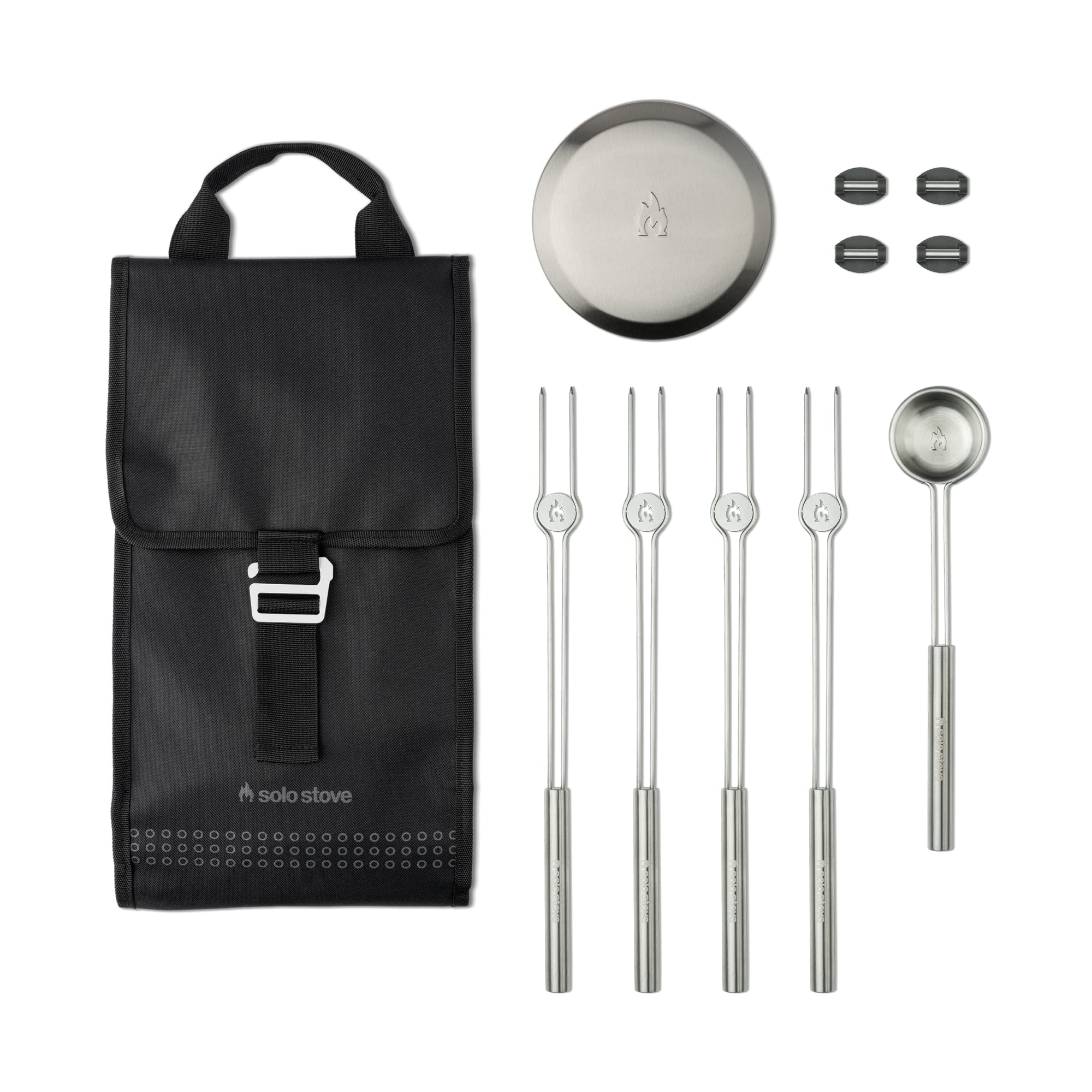 Solo Stove Mesa Accessory Pack | Incl. 4 Stainless Steel Mini Sticks + Stick Rests, Pellet Scoop, Mesa Lid, Carry Case, Accessor