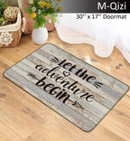 M-Qizi Camper Decor 3 Pieces Set - 1 Rv Door Mat 2 Camper Pillows Cover, 30'X17' Rv Rugs For Inside, 18X18 Pillow Cover, Rv Gi