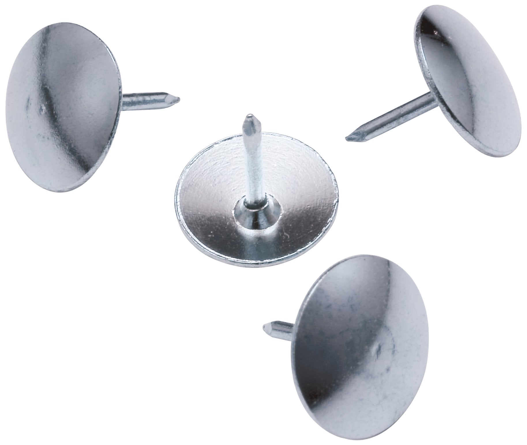 Officemate Steel Thumb Tacks, 7/16 Inch Head, Silver, Box Of 100 (92913)