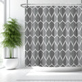 Mccktiu Gray Shower Curtain Grey Modern Bathroom Shower Curtain Waterproof Fabric Machine Washable Shower Curtain Set 72 X 72 In