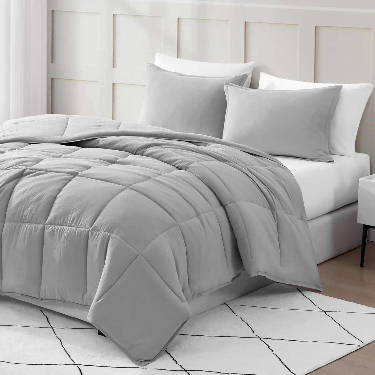 Casa Platino Queen Bedding Comforter Set- Duvet Insert - Includes Queen Comforter And 2 Queen Pillow Shams - Ultra Soft And Comy