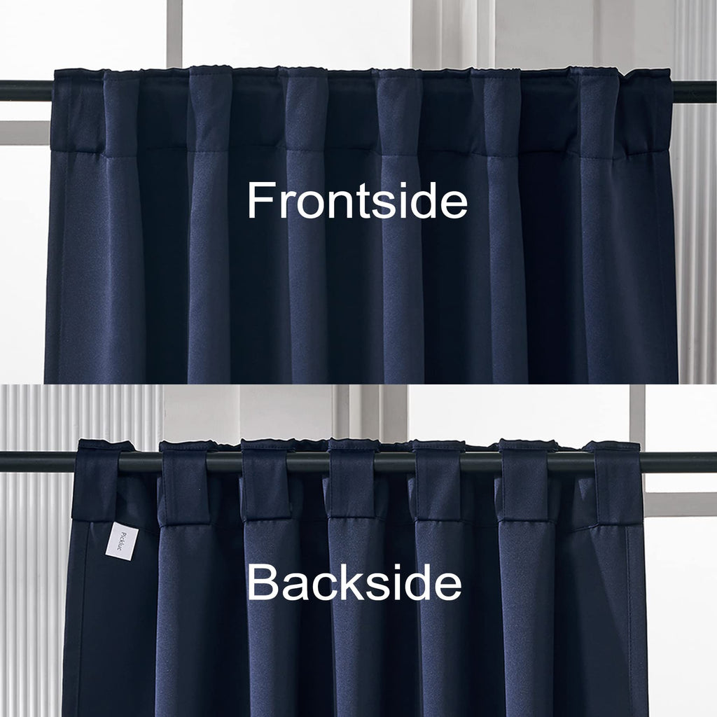 Pickluc Blackout Curtains 84 Inches Long 2 Panels, Black Out Drapes For Bedroom Or Living Room, Back Tab And Rod Pocket Top, Set
