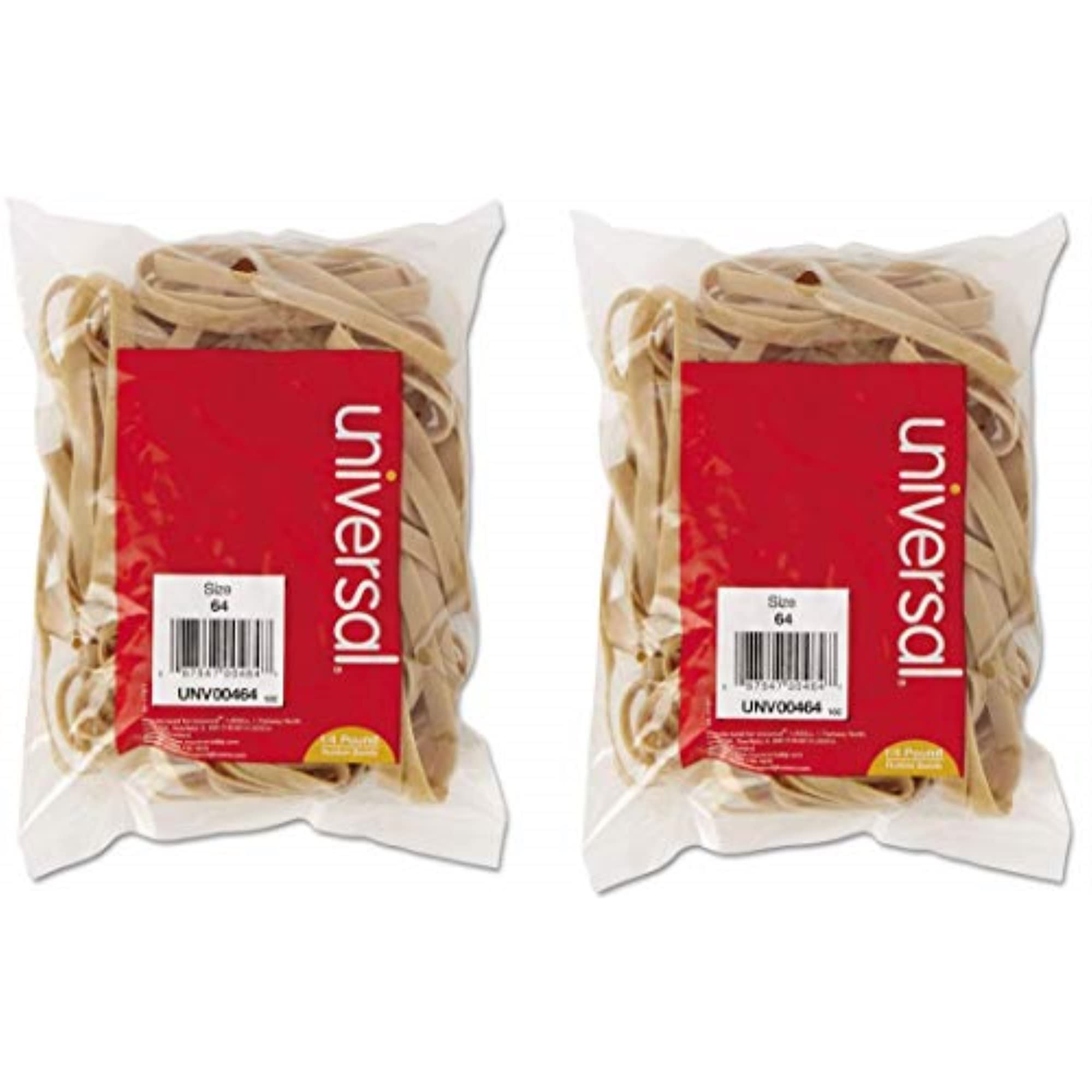 Universal Office Products, Rubber Bands, Size 64, 3-1/2 X 1/4, 80 Bands 1/4 Lb Pack