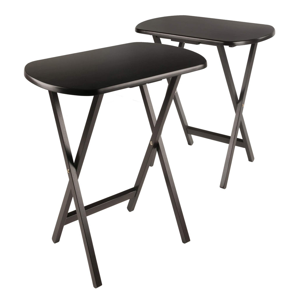 Winsome Cade Oversize Snack Table 2-Piece Set, Coffee Finish, Solid/Composite Wood ?23.62W x 15.75D x 25.43H