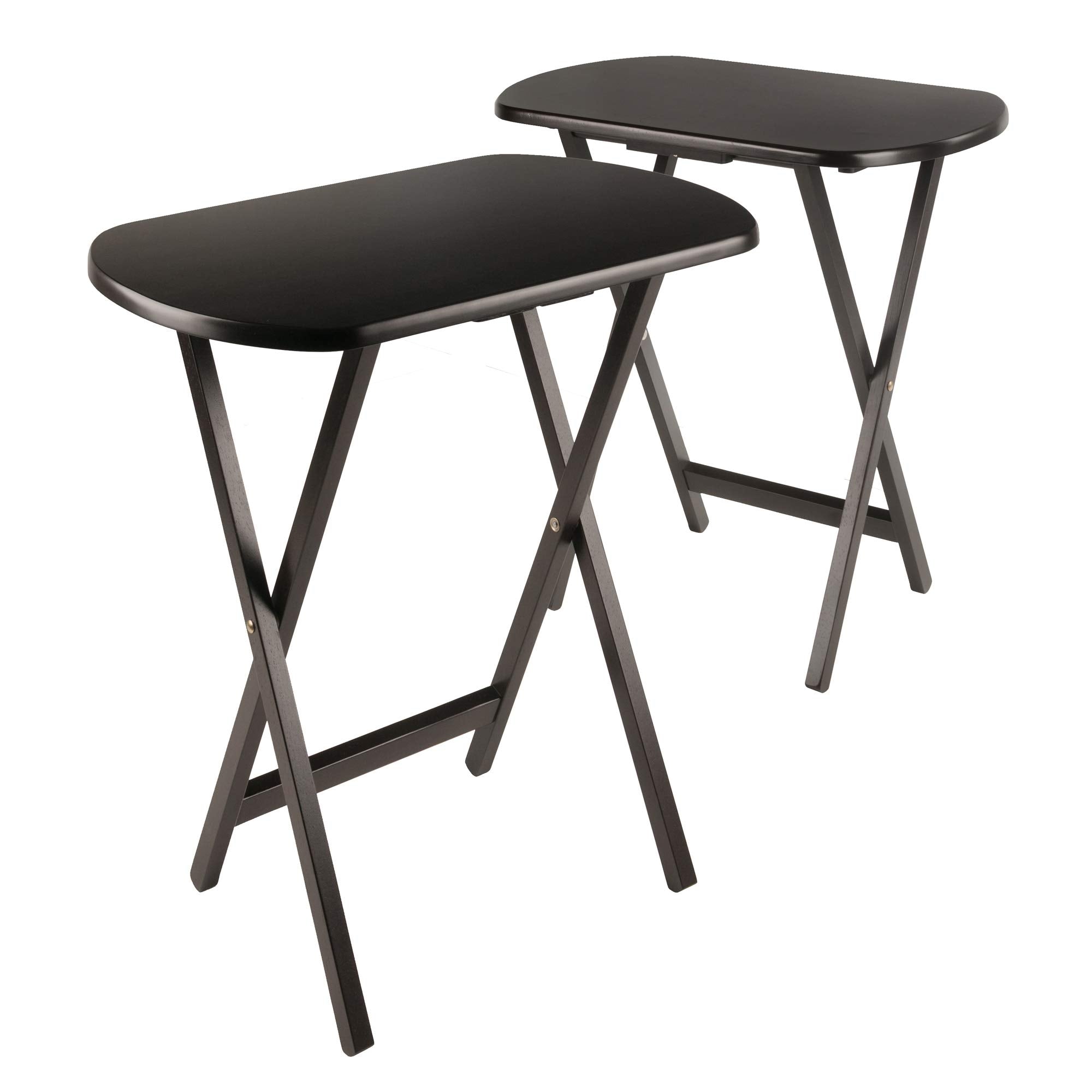 Winsome Cade Oversize Snack Table 2-Piece Set, Coffee Finish, Solid/Composite Wood ?23.62W x 15.75D x 25.43H