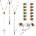 12 PCS Our Lady Of Guadalupe White Bead Scented Rosaries For Baptism Gifts,Rosaries In Bulk For First Communion Party Favors Gir