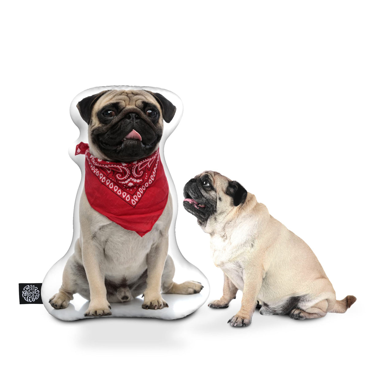All About Vibe Custom Dog Pillow - Personalized Custom Shaped 3D Dog Throw Pillow, Best Gift For Dog & Pug Owners And Lovers! Ma