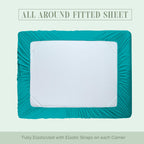 Elegant Comfort 1500 Premium Hotel Quality 18-24 Inches Deep - Extra Deep Pocket Single Fitted Sheet For High Mattress, Luxury And Softest, Smart Pocket - Wrinkle Free, Full, Turquoise