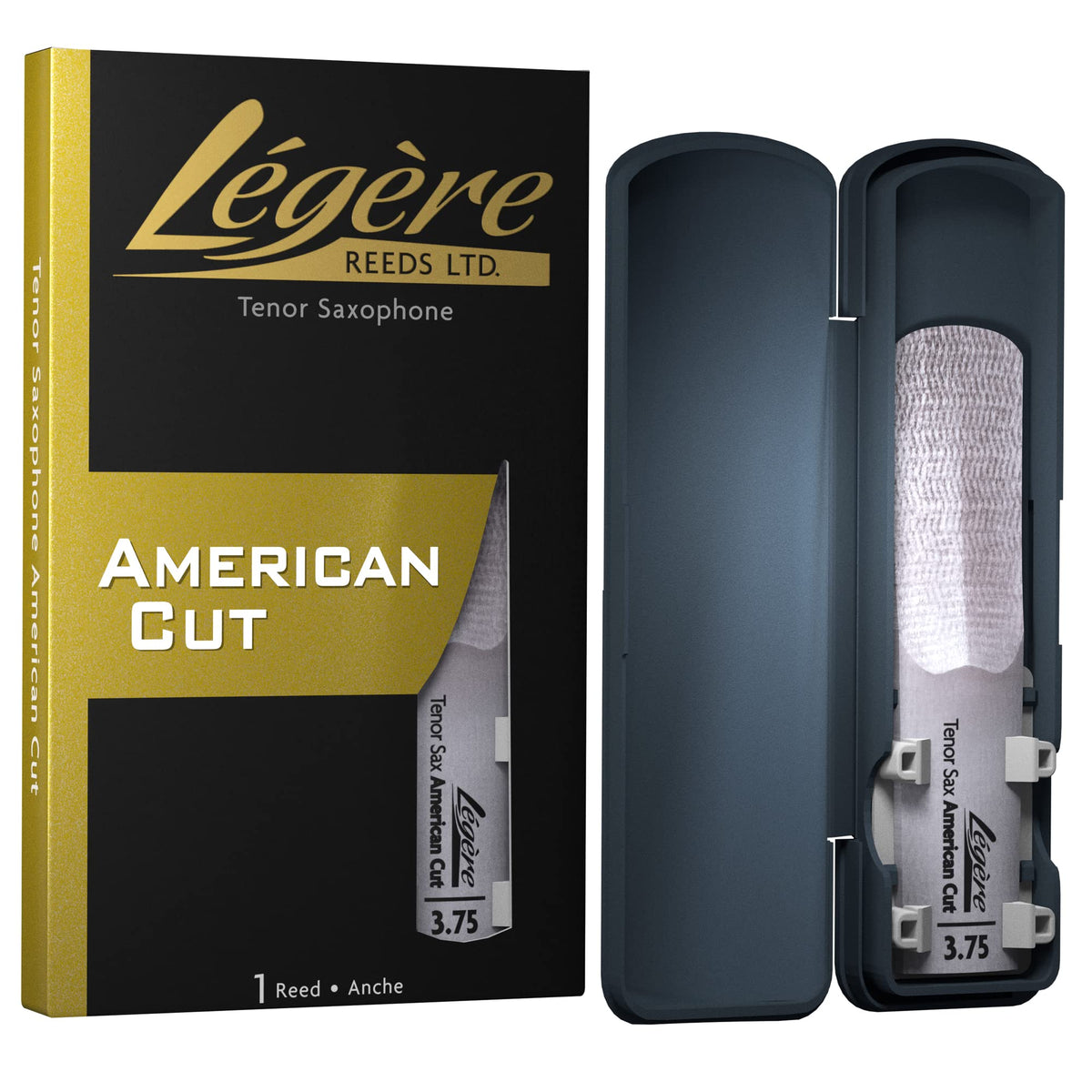 Lagare Reeds Premium Synthetic Woodwind Reed, Tenor Saxophone, American Cut, Strength 375 (Tsa375)