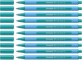 Schneider Slider Edge Pastel Xb (Extra Broad) Ballpoint Pen, 1.4 Mm, Light Blue Barrel, Ocean Ink, Box Of 10 Pens (152234)