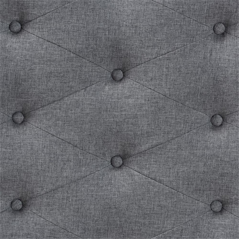 Baxton Studio Premala Classic and Traditional Grey Fabric and Walnut Brown Finished Wood King Size Headboard