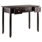 Ergode Wood Burke Home Office Writing Desk - Cottage Style, Spacious Desktop, 3 Drawers, Dark Coffee Finish, Assembly Required