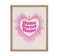 Poster Master Home Sweet Home Poster - Retro Pink Heart Print - Modern Art - Trendy Art - Minimal Art - Gift for Men & Women - G
