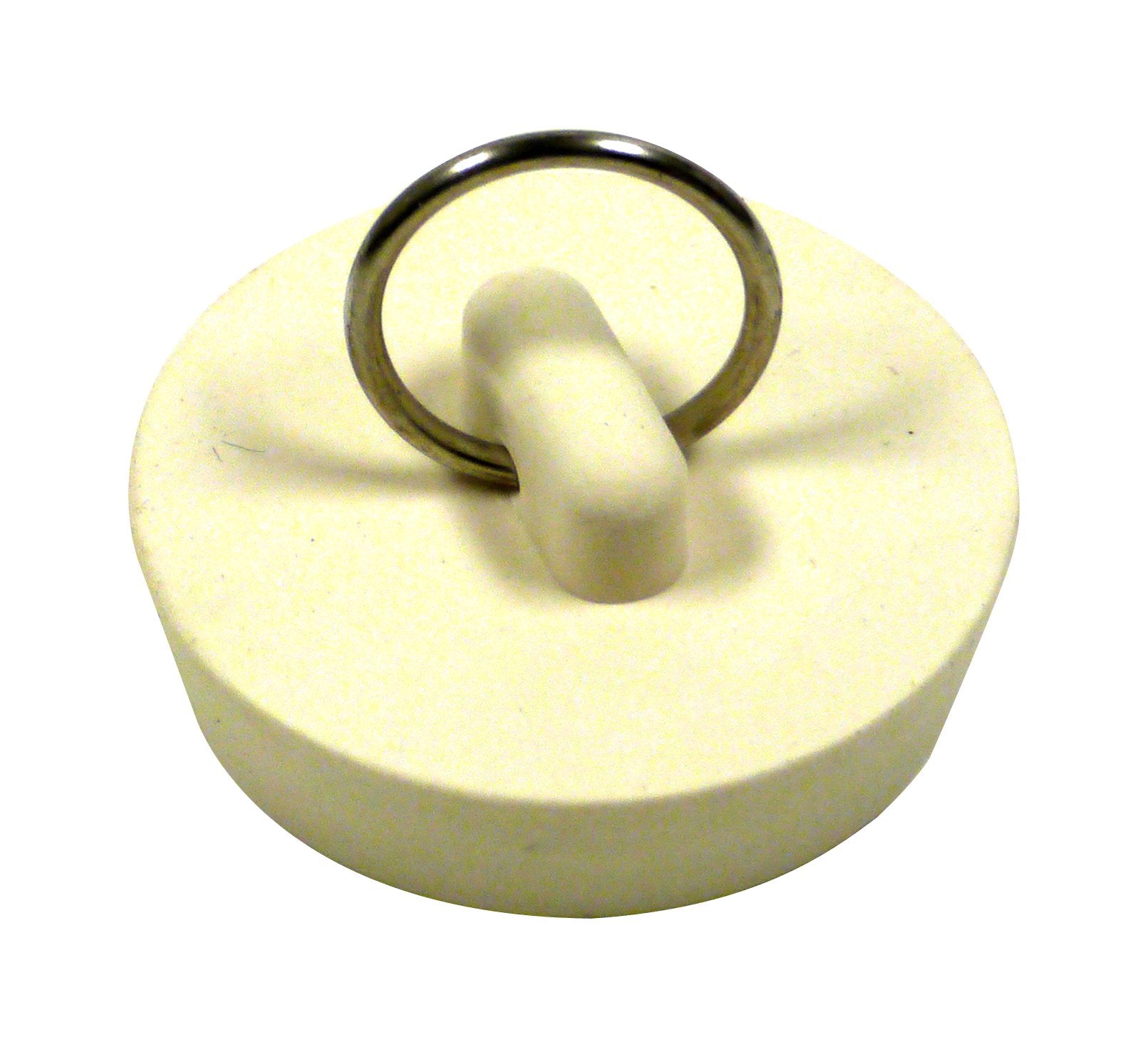 Plumb Pak PP22006 Drain Stopper, Fits Size 1-5/8-1-3/4 in, Rubber, 1-5/8 x 1-3/4'', White