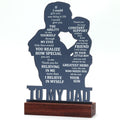 Dad Gifts for Fathers Day from Son, Birthday Gifts for Dad from Son, Fathers Day Sign Gifts for Dad from Son, Acrylic Hug Sign