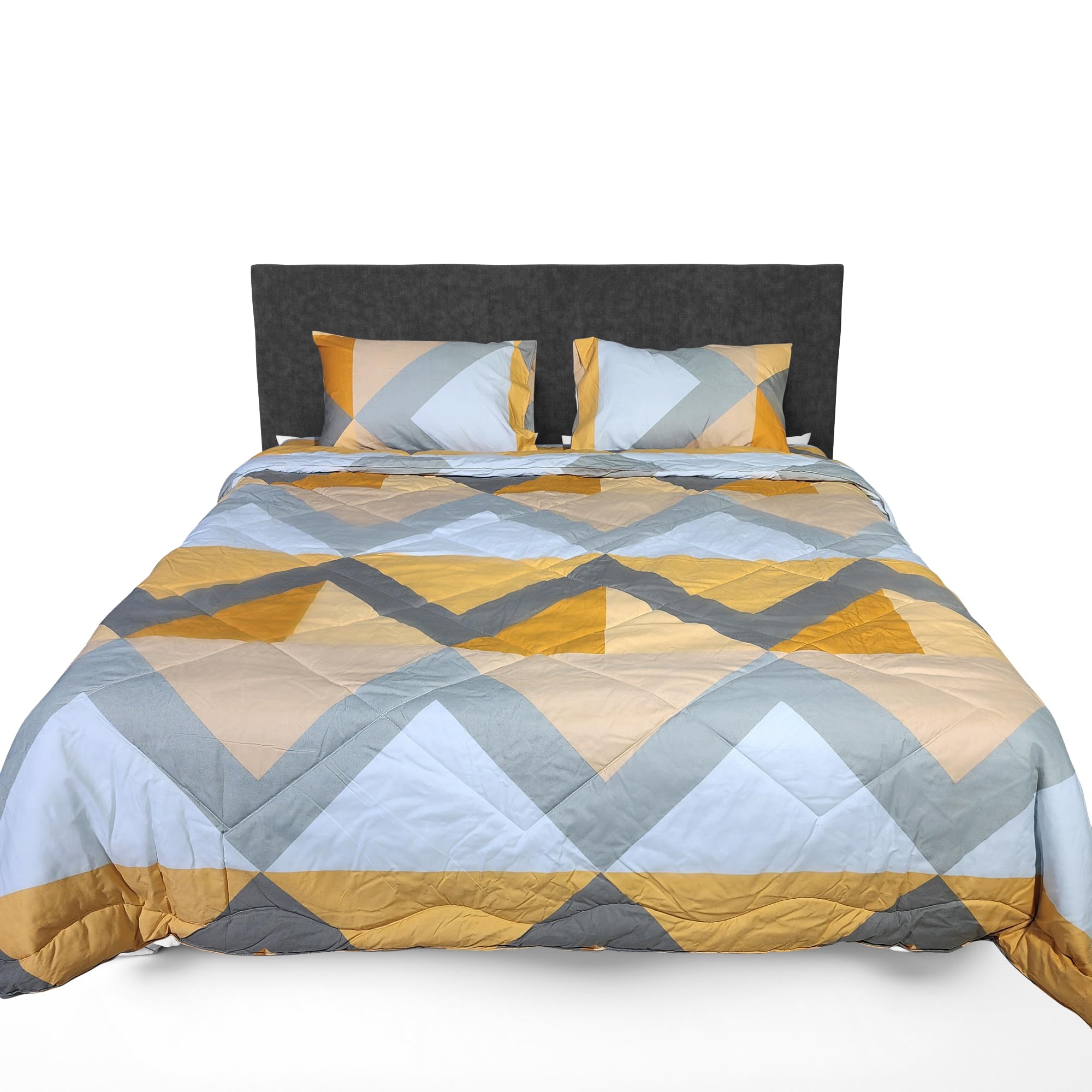 Roma Puf 220 Gsm Printed Reversible Microfiber Comforter For Winter Use  King Size Sunset Glow  Lightweight Quilt Blanket Duve