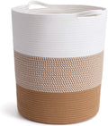 RUGSZONE Large Rope Basket  Tall Laundry Hamper for Dirty Clothes Woven Jute Storage for Blanket in Living Room Toy Basket for 