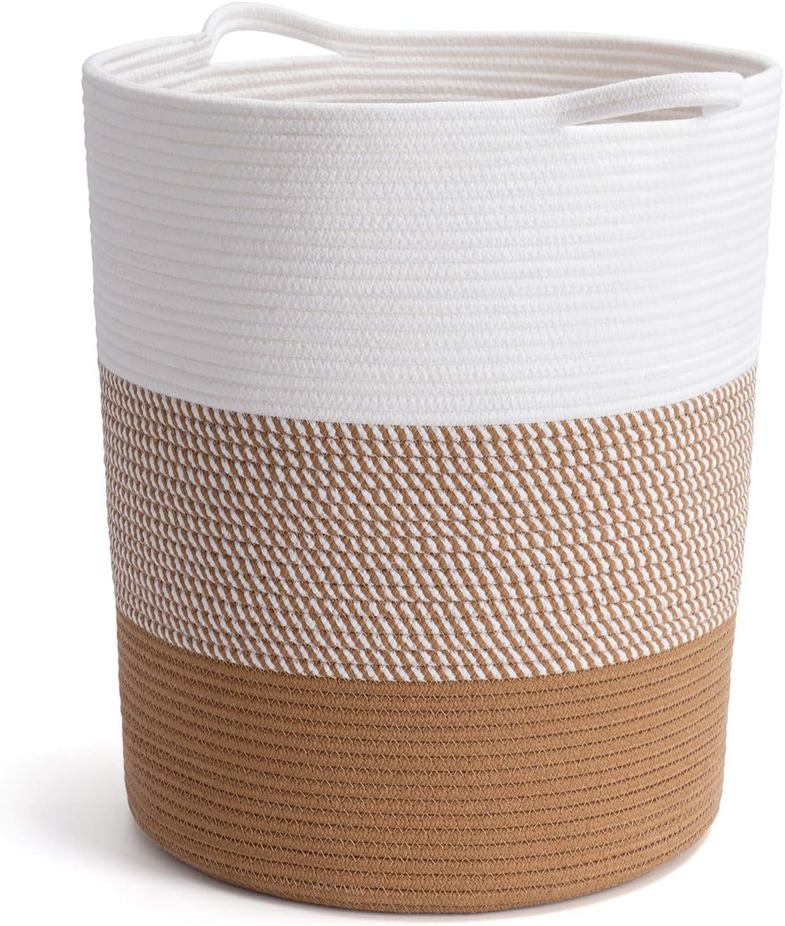 RUGSZONE Large Rope Basket  Tall Laundry Hamper for Dirty Clothes Woven Jute Storage for Blanket in Living Room Toy Basket for 