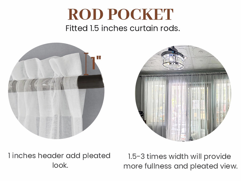Dreaming Casa Solid Sheer Curtains Draperies White Rod Pocket 2 Panels 72'' W X 102'' L