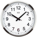 HITO 16 Silent Wall Clock Battery Operated Non Ticking Sweep Movement Glass Cover Silver Aluminum Frame, for Kitchen, Bedroom, H