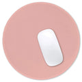 Hsurbtra Mouse Pad, Premium-Textured Small Round Mousepad 8.7 X 8.7 Inch Warm Pink, Stitched Edges Anti-Slip Waterproof Rubber M