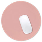 Hsurbtra Mouse Pad, Premium-Textured Small Round Mousepad 8.7 X 8.7 Inch Warm Pink, Stitched Edges Anti-Slip Waterproof Rubber M