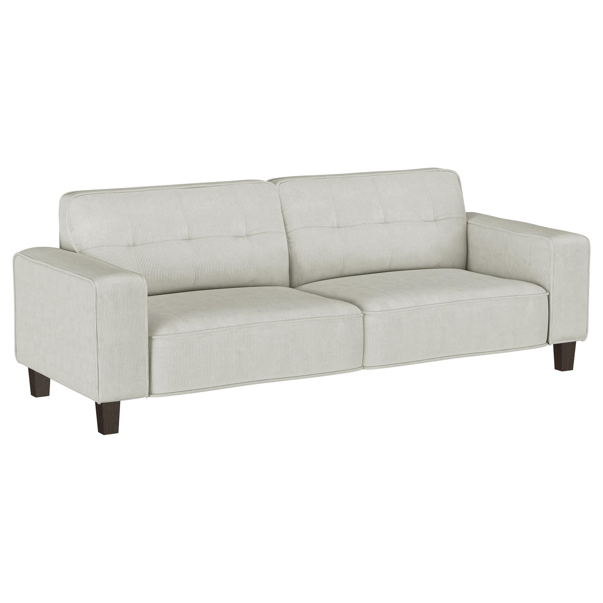 Coaster Home Furnishings Deerhurst Upholstered Track Arm Tufted Sofa Greige