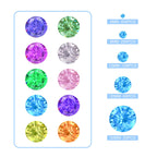 Hicarer 800 Pieces Diamond Decorations Acrylic Diamond Table Scatter Crystals For Table For Vase Fillers Party Table (Rainbow,30