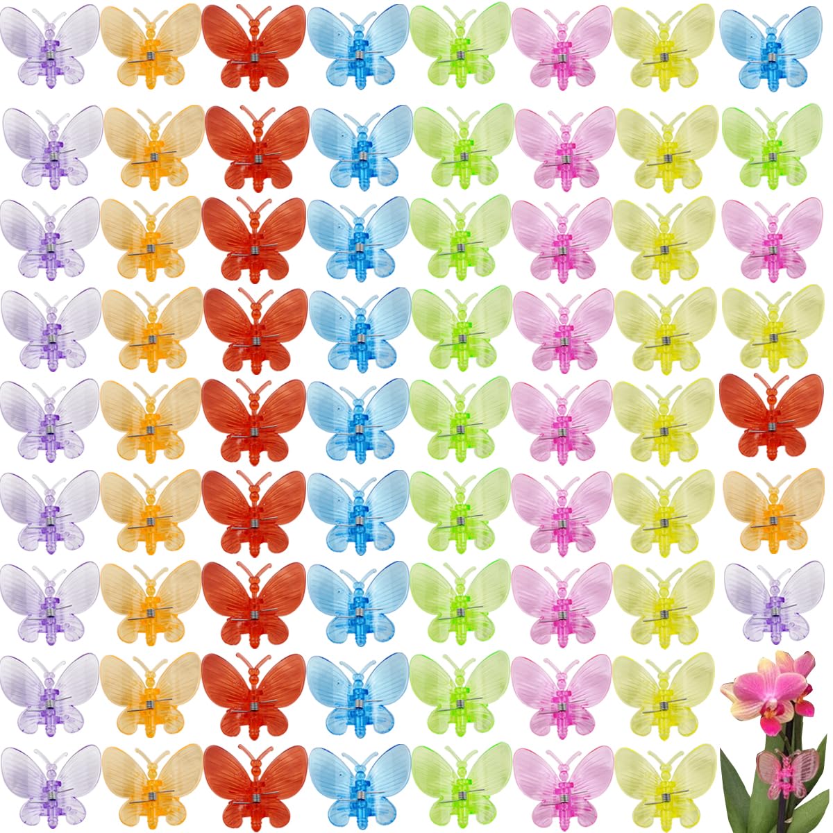 Gxxmei 70Pcs Orchid Clips Butterfly Plant Clips Orchid Support Clips Vine Clips Plant Clips For Support Flower Orchid Vine