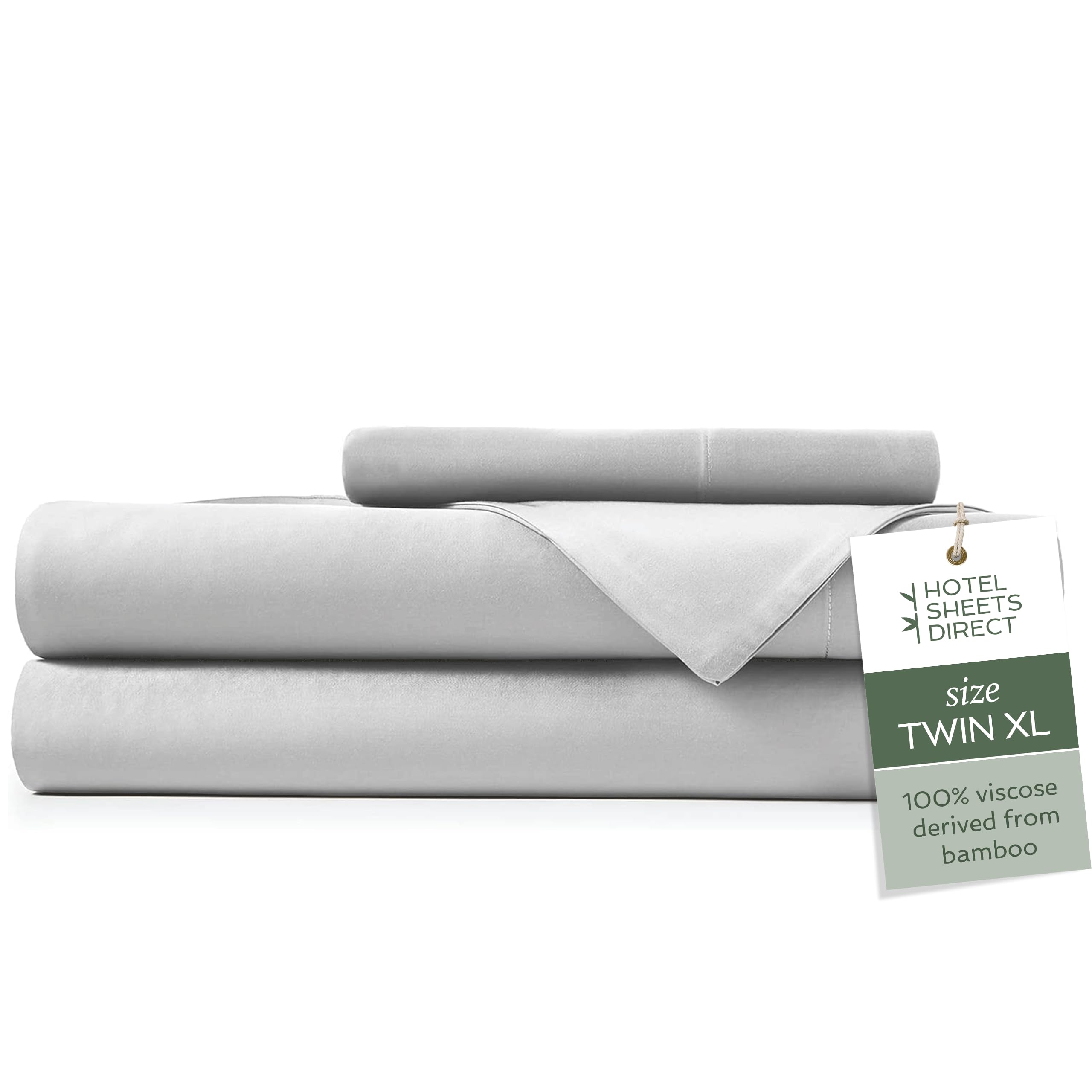 Hotel Sheets Direct 100% Viscose Derived From Bamboo Sheets Set Twin Xl - Cooling Bed Sheets With 1 Pillowcase- Breathable, Mois