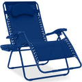 Best Choice Products Oversized Zero Gravity Chair, Folding Outdoor Patio Lounge Recliner w/Cup Holder Accessory Tray, Pillow - M