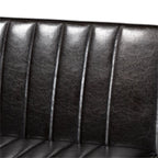 Baxton Studio Daymond Mid-Century Modern Dark Brown Faux Leather Upholstered and Walnut Brown Finished Wood 2-Piece Dining Nook Banquette Set