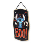 Open Road Brands Disney Lilo And Stitch Boo Hanging Halloween Wood Wall Decor - Fun Stitch Halloween Sign For Home Decorating